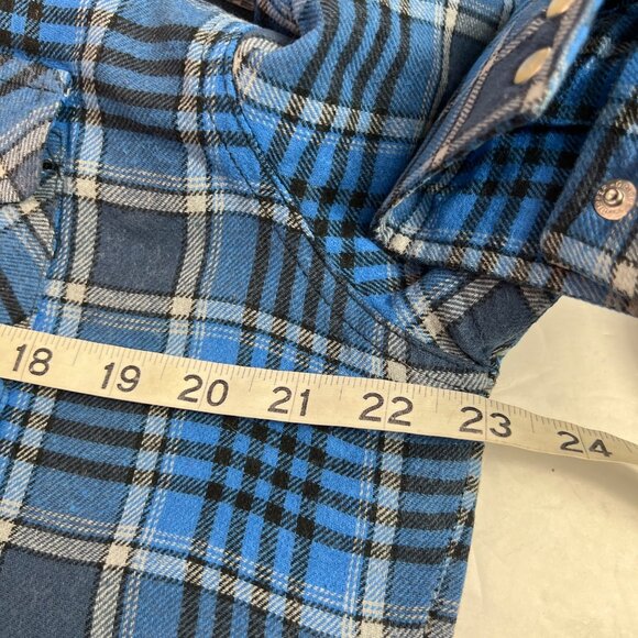 Wrangler Wrancher Mens Pearl Snap Western Shirt Plaid Rodeo Long Sleeve Sz Large - Picture 6 of 9